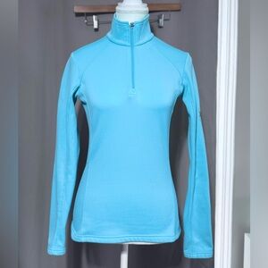 Spyder Women's Aqua Blue Teal Quarter-Zip Performance Hoodie